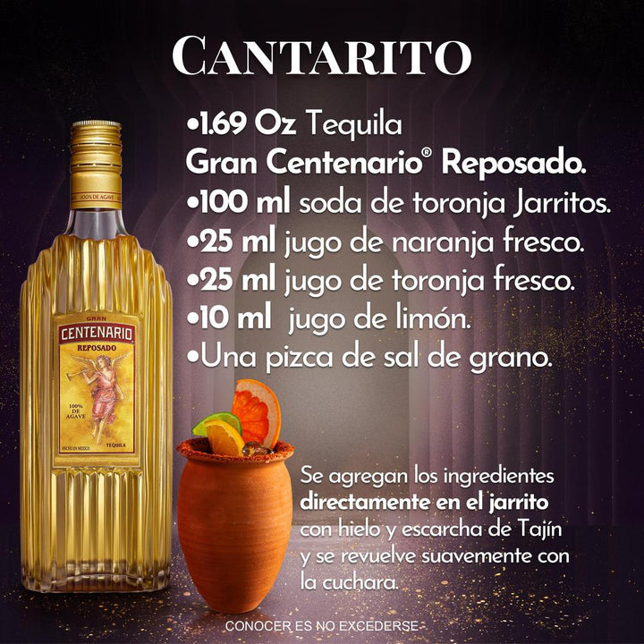 Tequila Gran Centenario Reposado 950 mL (OFERTA EXCLUSIVA EN LÍNEA)