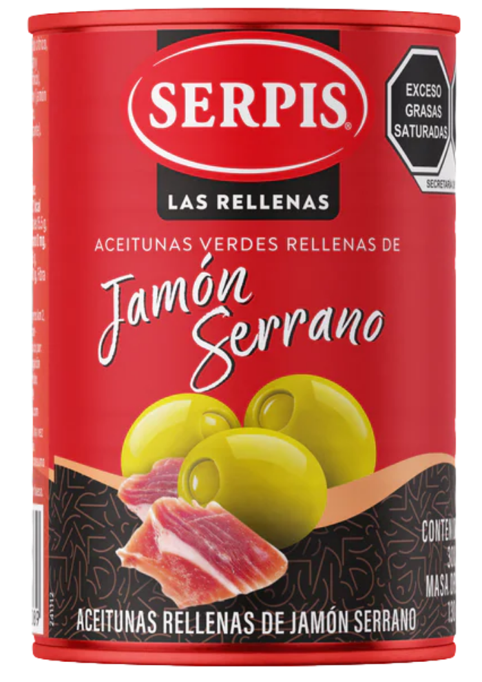 Aceitunas Rellenas De Jamon Serrano Serpis 300 g