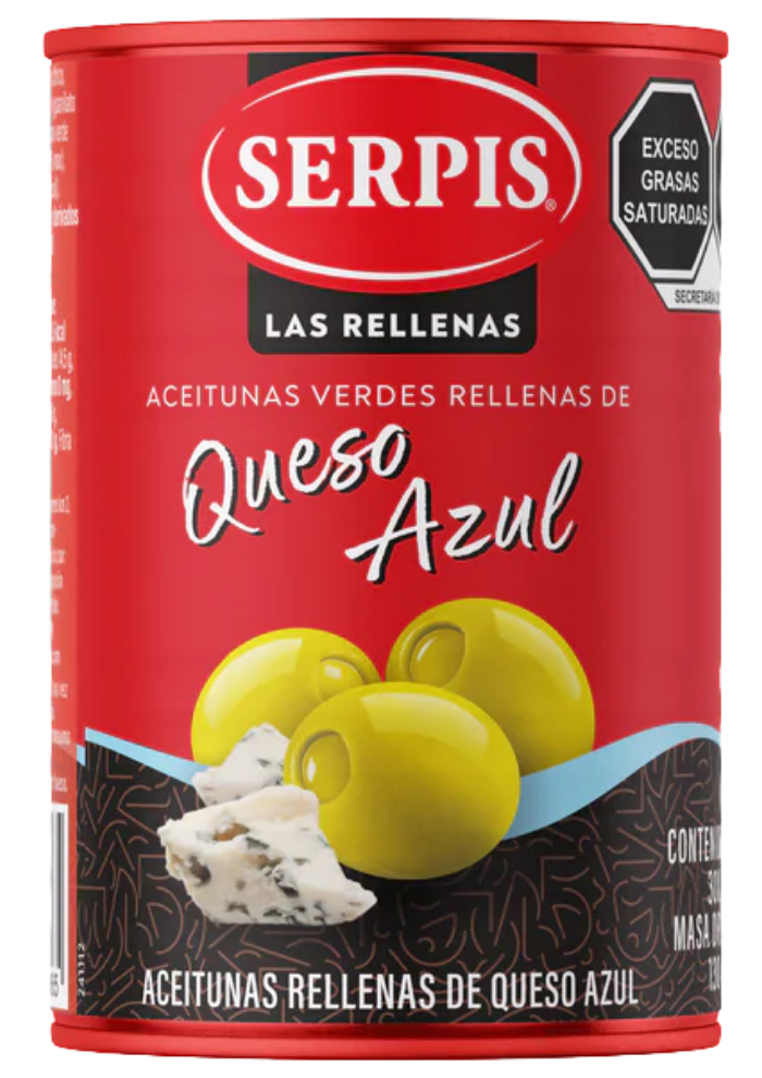 Aceitunas Rellenas De Queso Azul Serpis 300 g