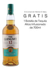 1 Whisky The Glenlivet 12 años 700 mL + GRATIS 1 Botella de Tequila Altos Infusionado de 700 ml (REGALO EXCLUSIVO EN LÍNEA)