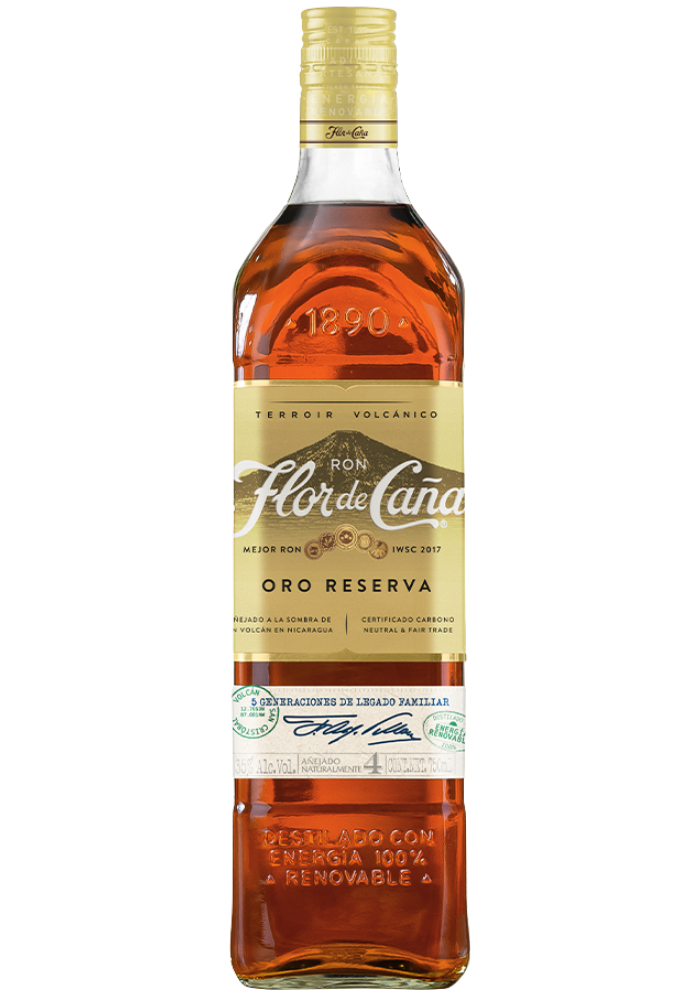 Ron Flor de Caña Gold 4 Años 750 mL