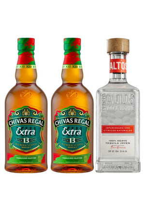 2 Whisky Chivas 13 Años Tequila Cask 750 mL + GRATIS 1 Botella de Tequila Altos Infusionado de 700 ml (REGALO EXCLUSIVO EN LÍNEA)