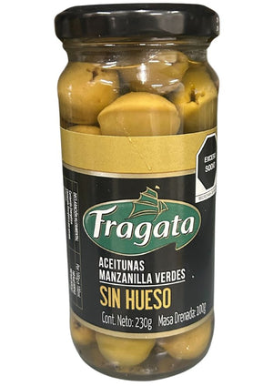 Aceitunas manzanilla verdes sin hueso Fragata 230 g