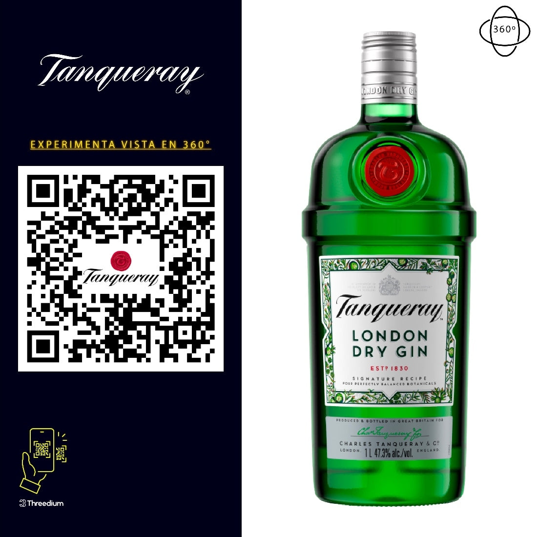 Ginebra Tanqueray London Dry Herbal 750 ml