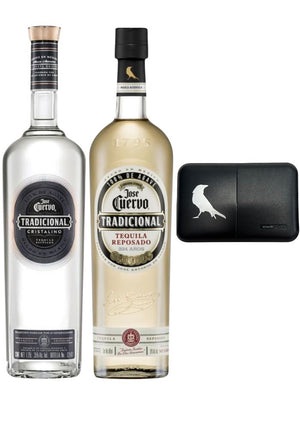 Tequila Cuervo Tradicional 695 mL + Tequila Cuervo Tradicional Cristalino 750 mL + Power Bank Negro