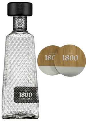 Tequila Cuervo 1800 Cristalino Añejo 700 mL + Set Porta Vaso Café