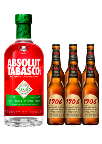 Vodka Absolut Tabasco 750 mL + Six Cerveza 1960 Reserva Especial 330 mL (OFERTA EXCLUSIVA EN LÍNEA)