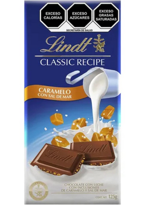 Chocolate Lindt Classic Recipe Caramelo con Sal de Mar 100 g