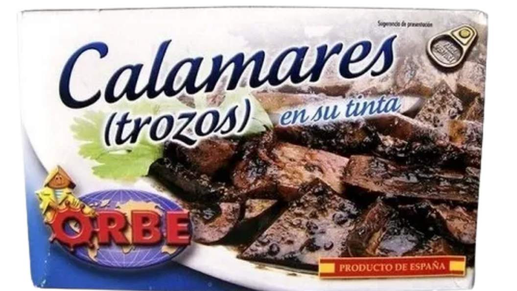 Calamares trozos en su tinta Orbe 110 g