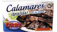 Calamares trozos en su tinta Orbe 110 g