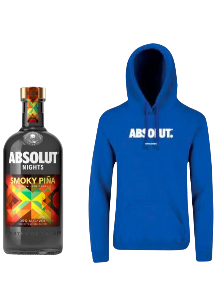 Vodka Absolut Nights Smoky Piña 700 mL + Sudadera (REGALO EXCLUSIVO EN LÍNEA)