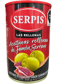 Aceitunas Rellenas De Jamon Serrano Serpis 300 g