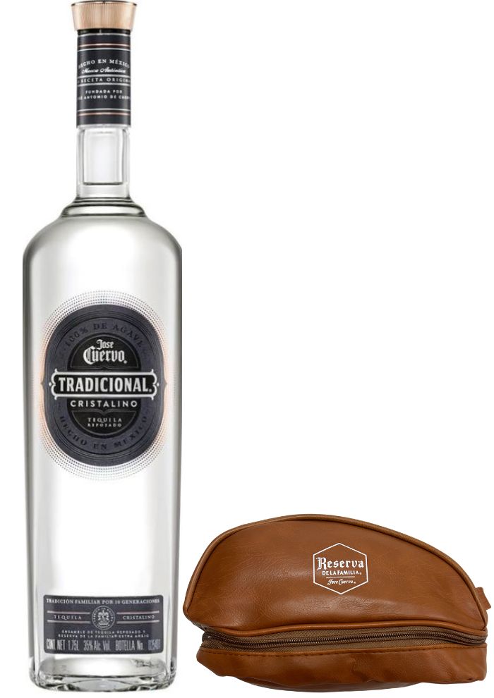 Tequila Cuervo Tradicional Cristalino 750 mL + Neceser Verese Café