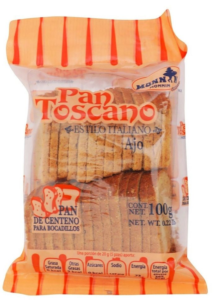 Pan Toscano de ajo Monnin 100 g
