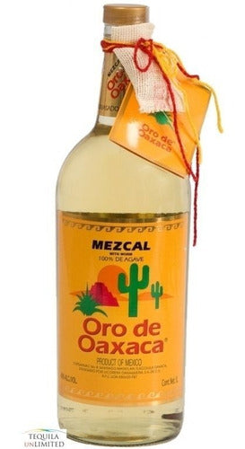 Mezcal Oro de Oaxaca con Gusano 1000 mL