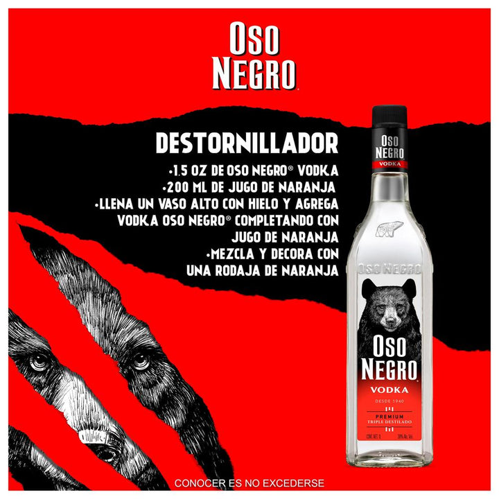 Vodka Oso Negro 1000 mL (OFERTA EXCLUSIVA EN LÍNEA)