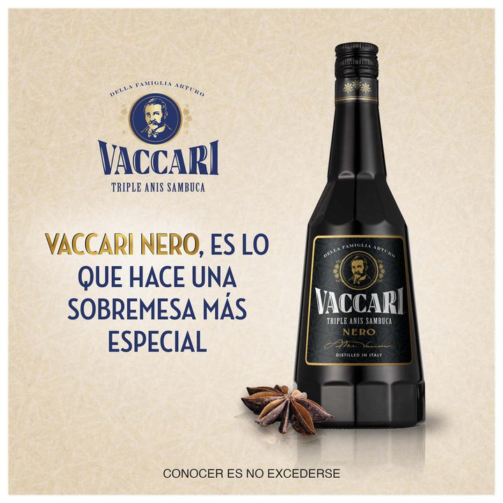 Licor Sambuca Vaccari Black 700 mL  (OFERTA EXCLUSIVA EN LÍNEA)