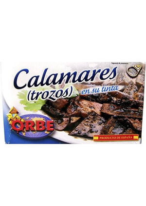 Calamares trozos en su tinta Orbe 110 g