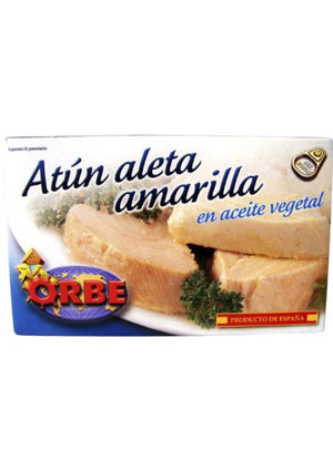 Atún aleta amarilla en aceite de oliva Orbe 110 g